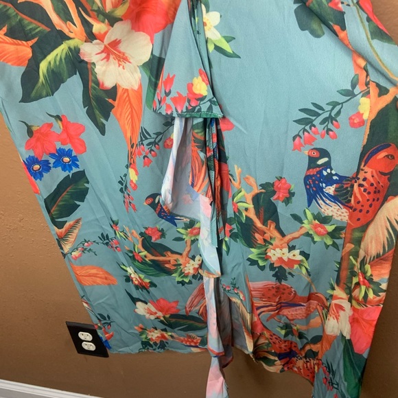 Drawstring Front Ruffle Trim Cami Dress - Picture 6 of 7